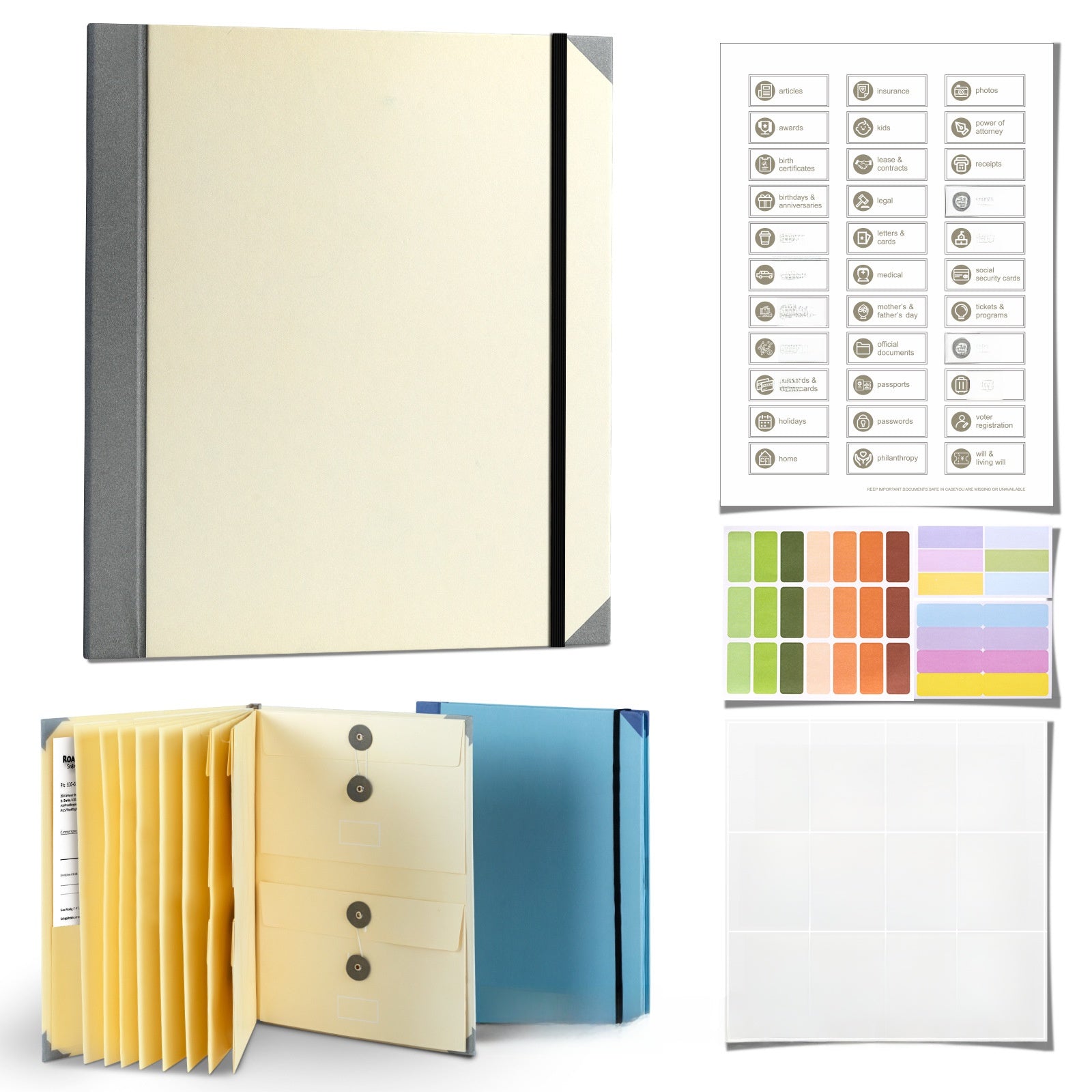 Manila Folder Organizer with Rope Wrap