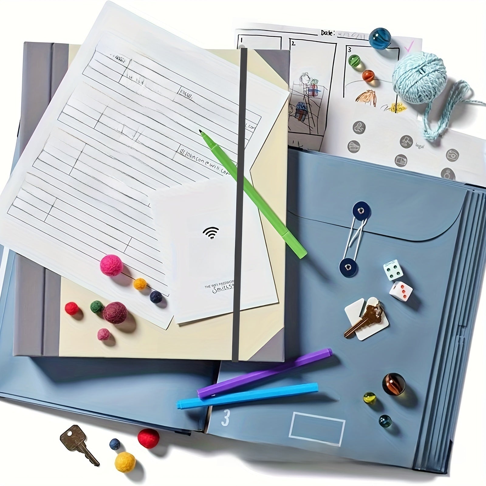 Manila Folder Organizer with Rope Wrap
