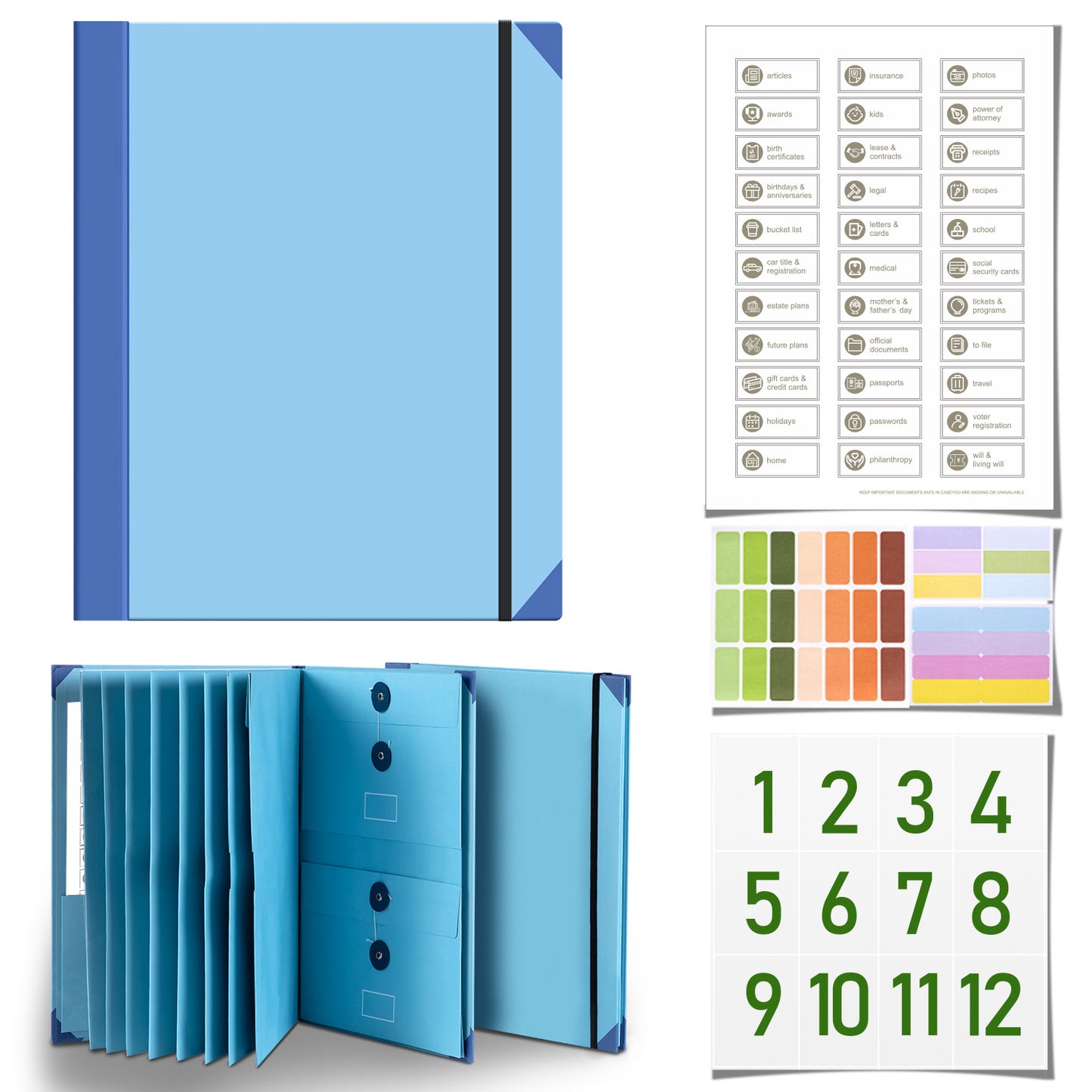 Manila Folder Organizer with Rope Wrap