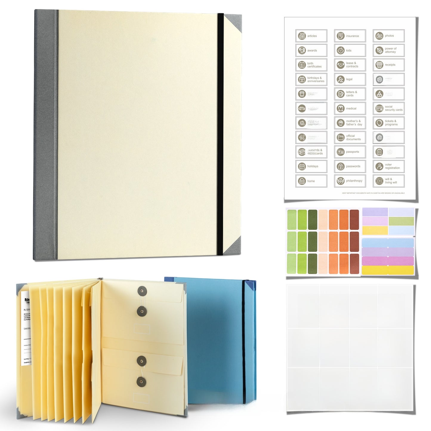 Manila Folder Organizer with Rope Wrap