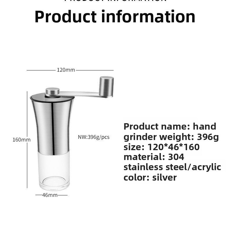 Manual Hand Crank Coffee Bean Grinder