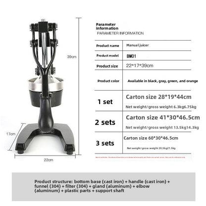 Manual juicer