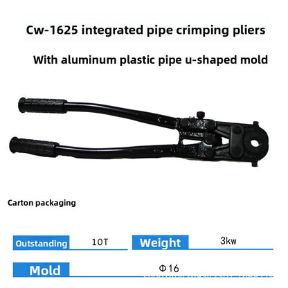 Manual mechanical pipe press pliers for aluminum-plastic pipes