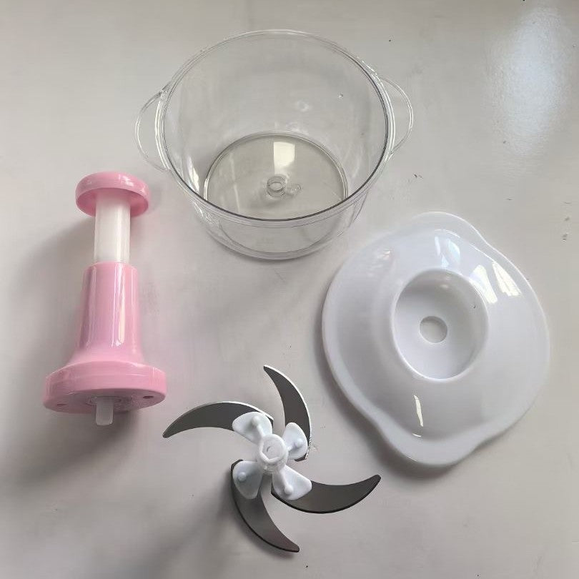Manual push-type food chopper