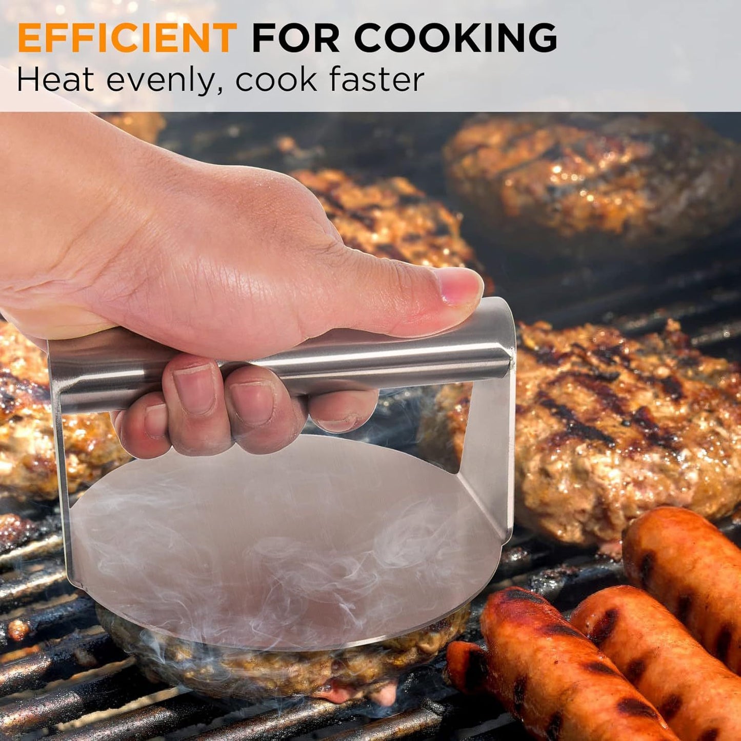 Manual Stainless Steel Burger Meat Press
