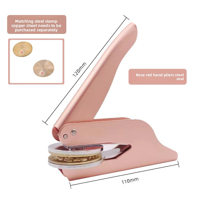 Manual Steel Hand Stamp with Copper Accessories