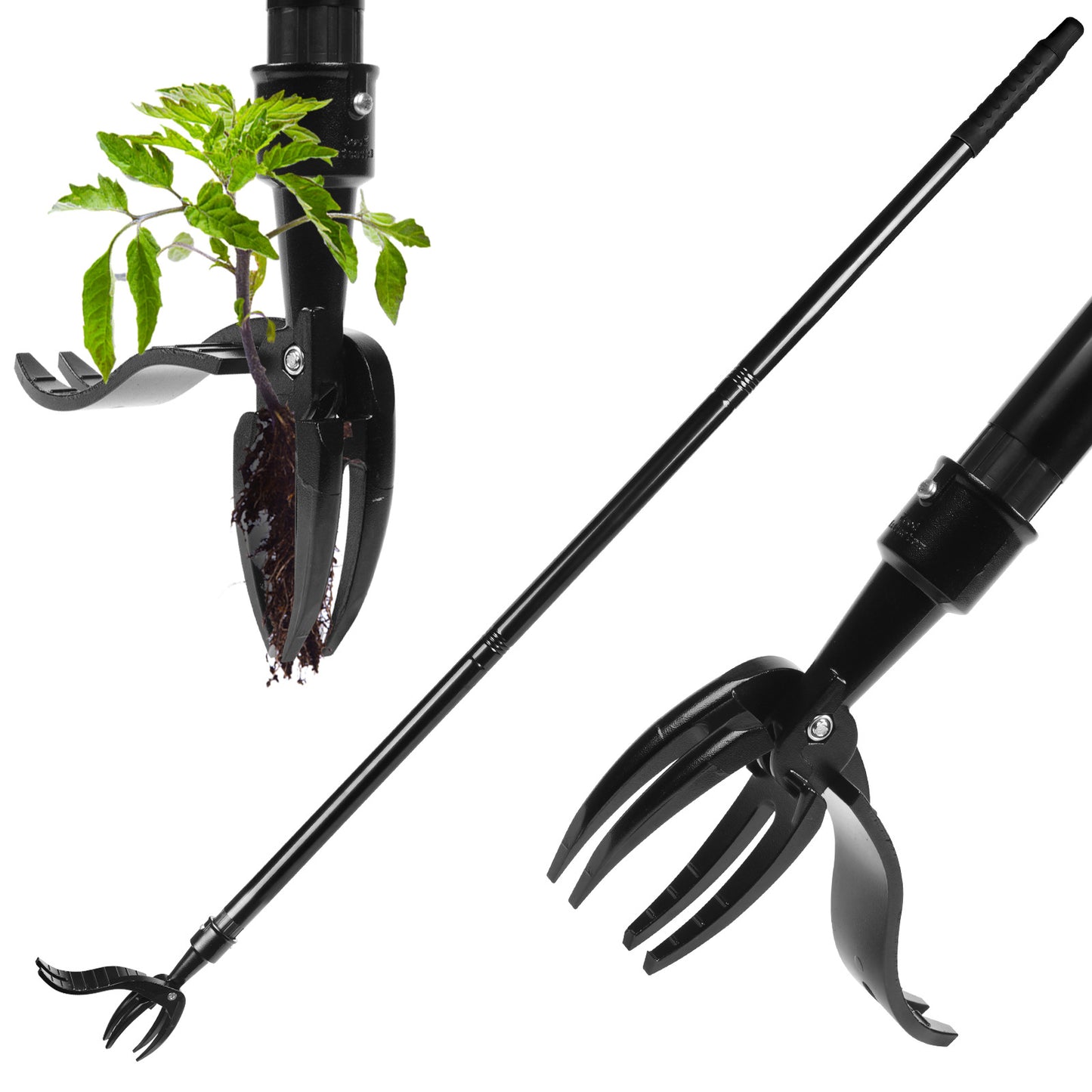 Manual Weeding Tool with Foot Pedal and Long Handle