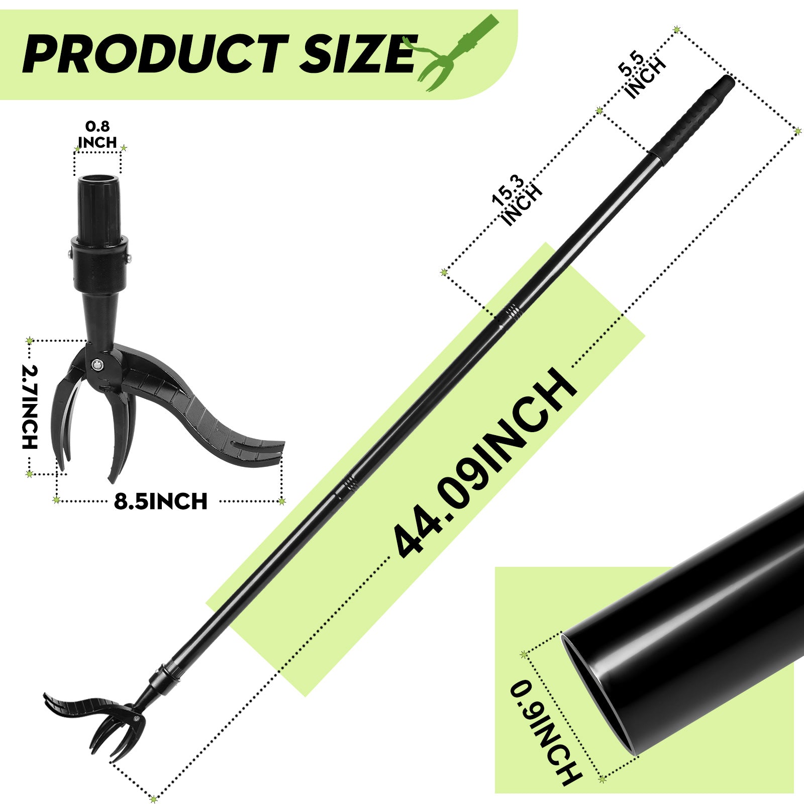 Manual Weeding Tool with Foot Pedal and Long Handle