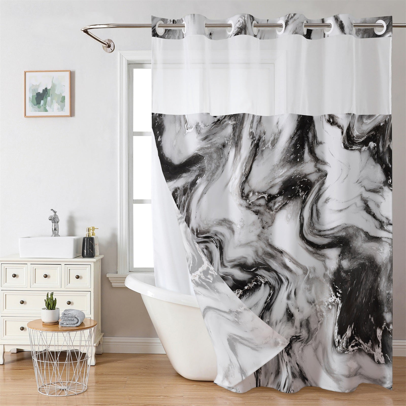 Marble Digital Print Shower Curtain