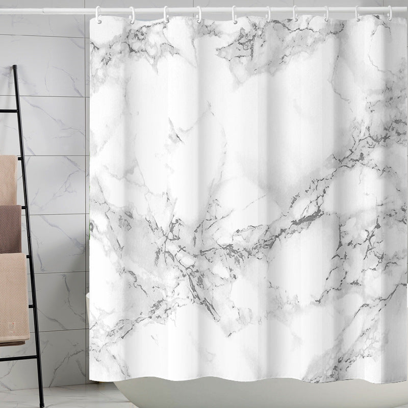 Marble Pattern Waterproof Shower Curtain