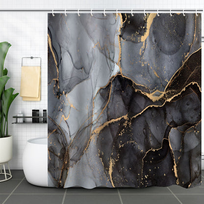 Marble Pattern Waterproof Shower Curtain