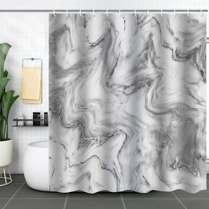 Marble Pattern Waterproof Shower Curtain