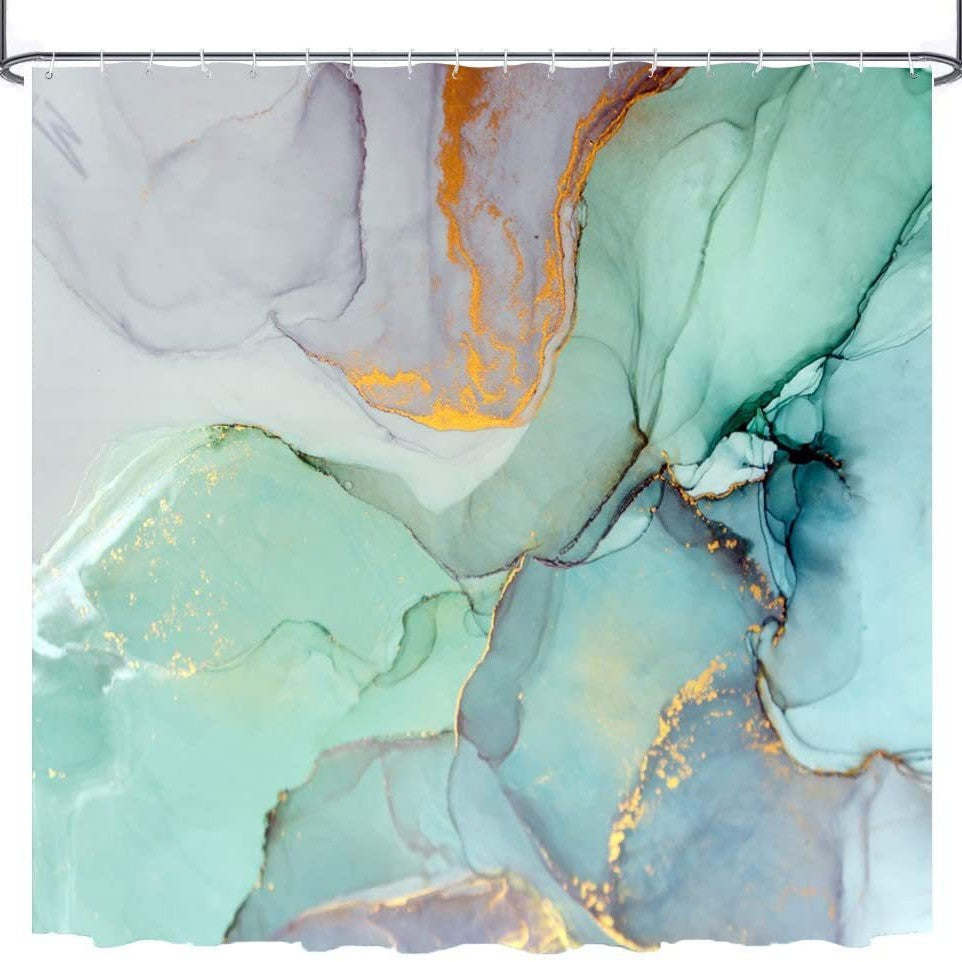 Marble Pattern Waterproof Shower Curtain