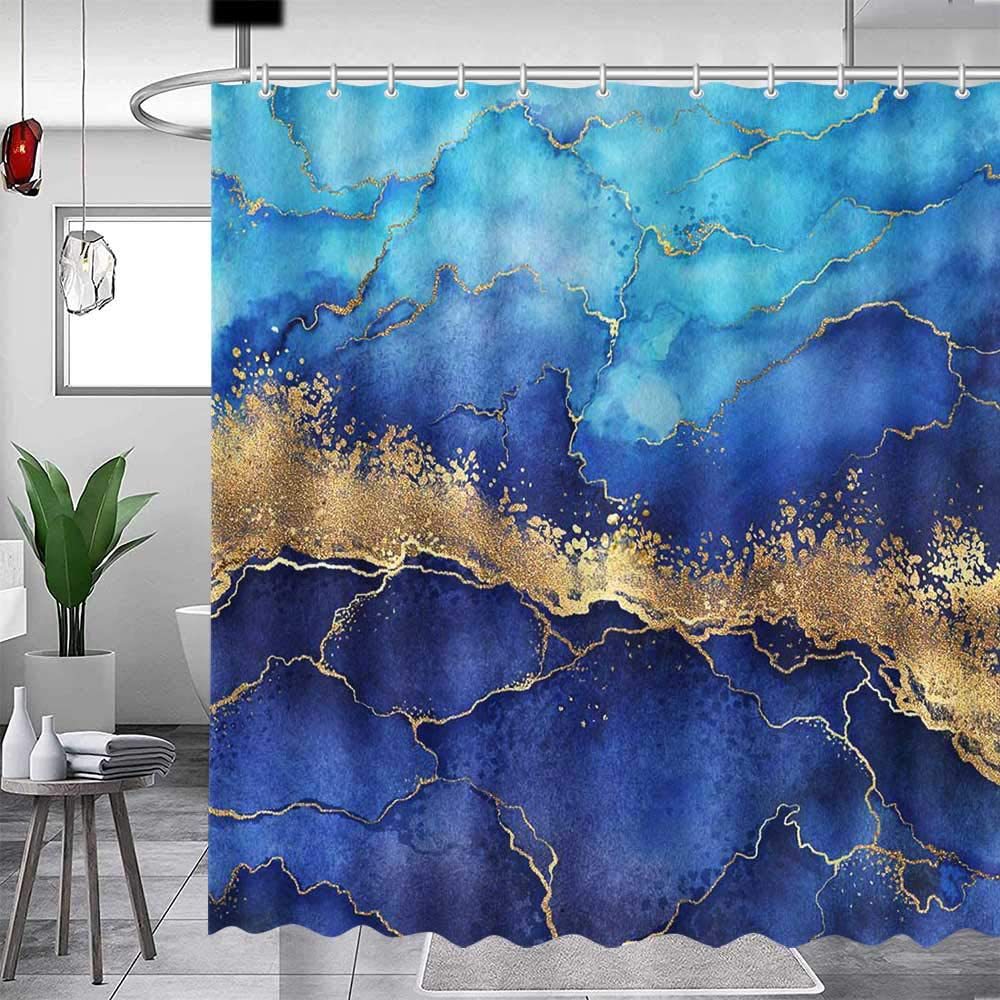 Marble Pattern Waterproof Shower Curtain