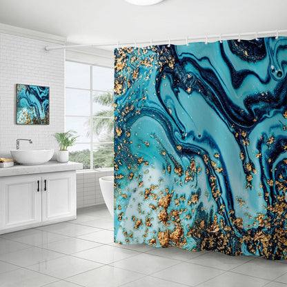 Marble Pattern Waterproof Shower Curtain