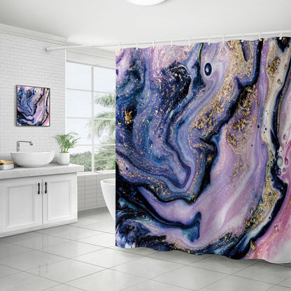 Marble Pattern Waterproof Shower Curtain