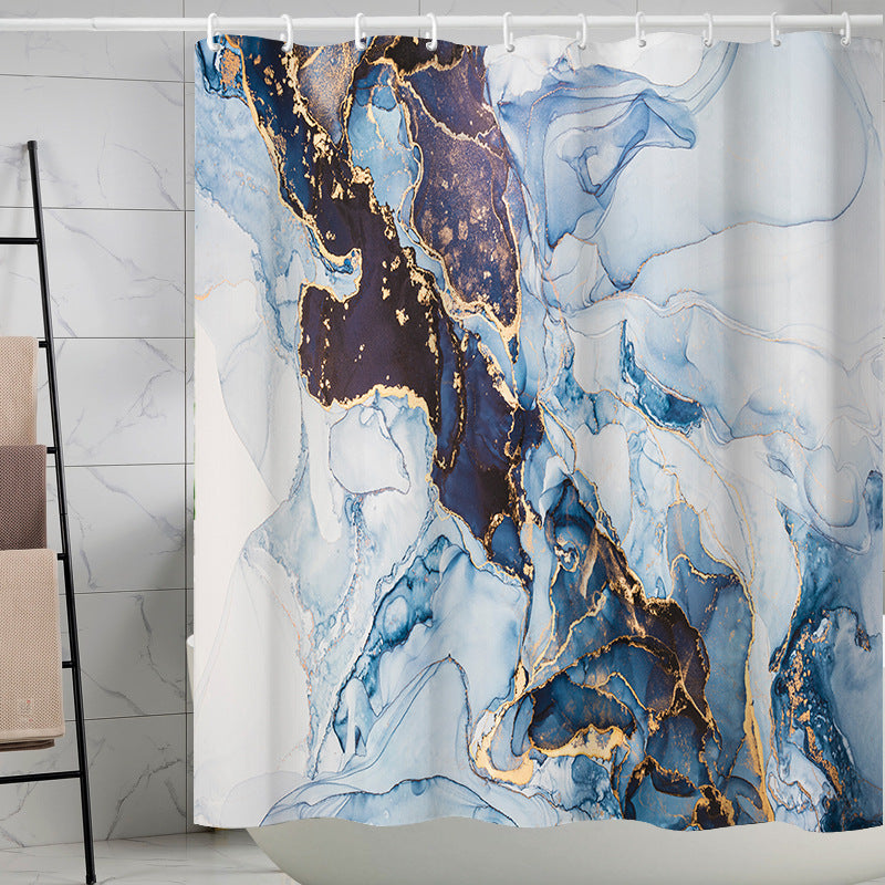 Marble Pattern Waterproof Shower Curtain