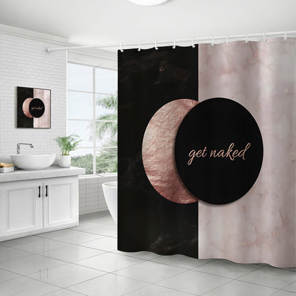 Marble Pattern Waterproof Shower Curtain