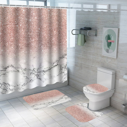 Marble Pattern Waterproof Shower Curtain