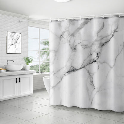 Marble Pattern Waterproof Shower Curtain