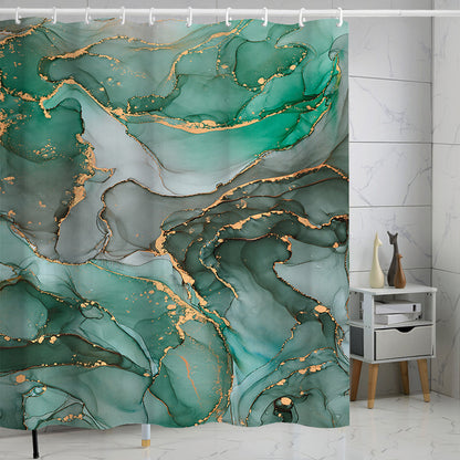 Marble Pattern Waterproof Shower Curtain