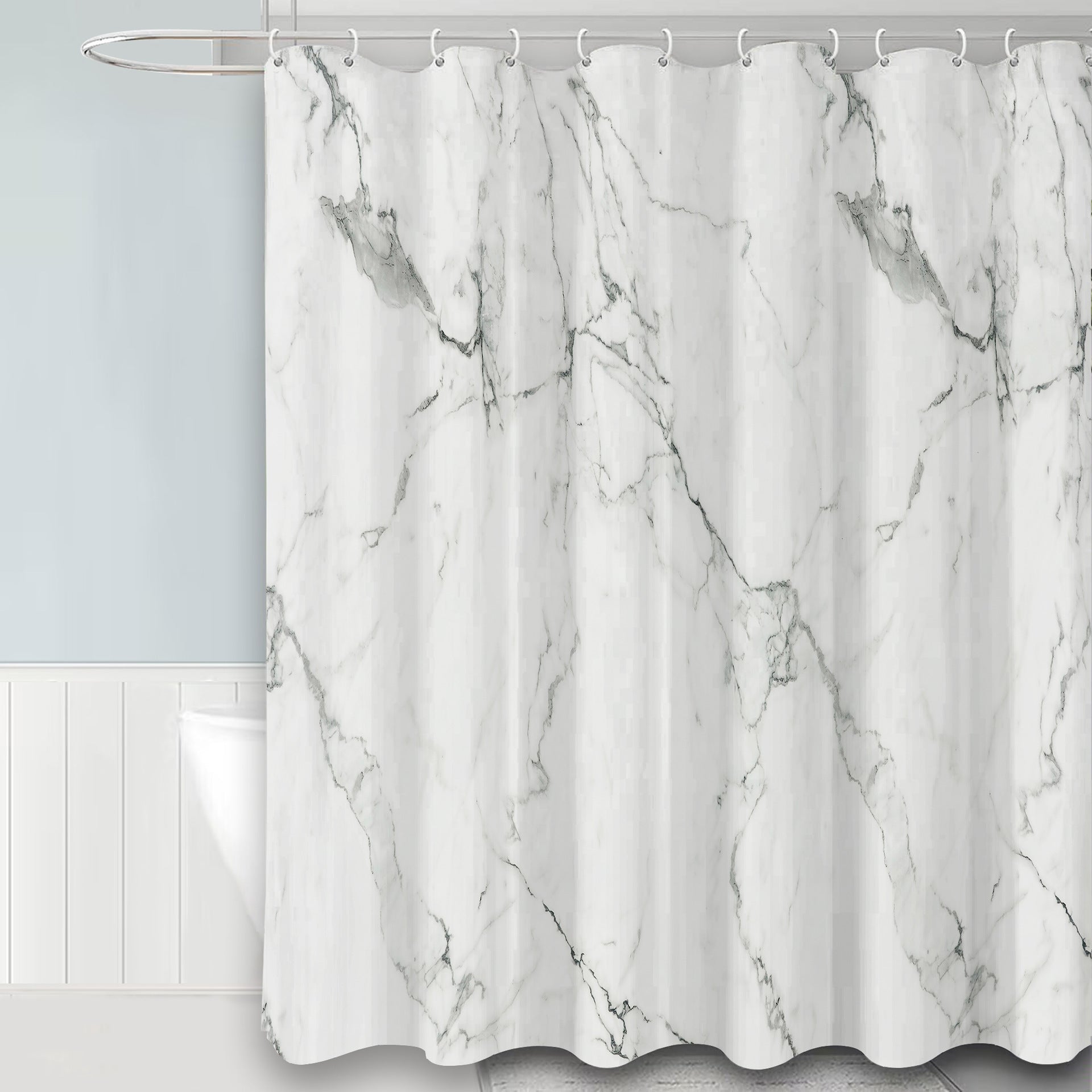 Marble Pattern Waterproof Shower Curtain
