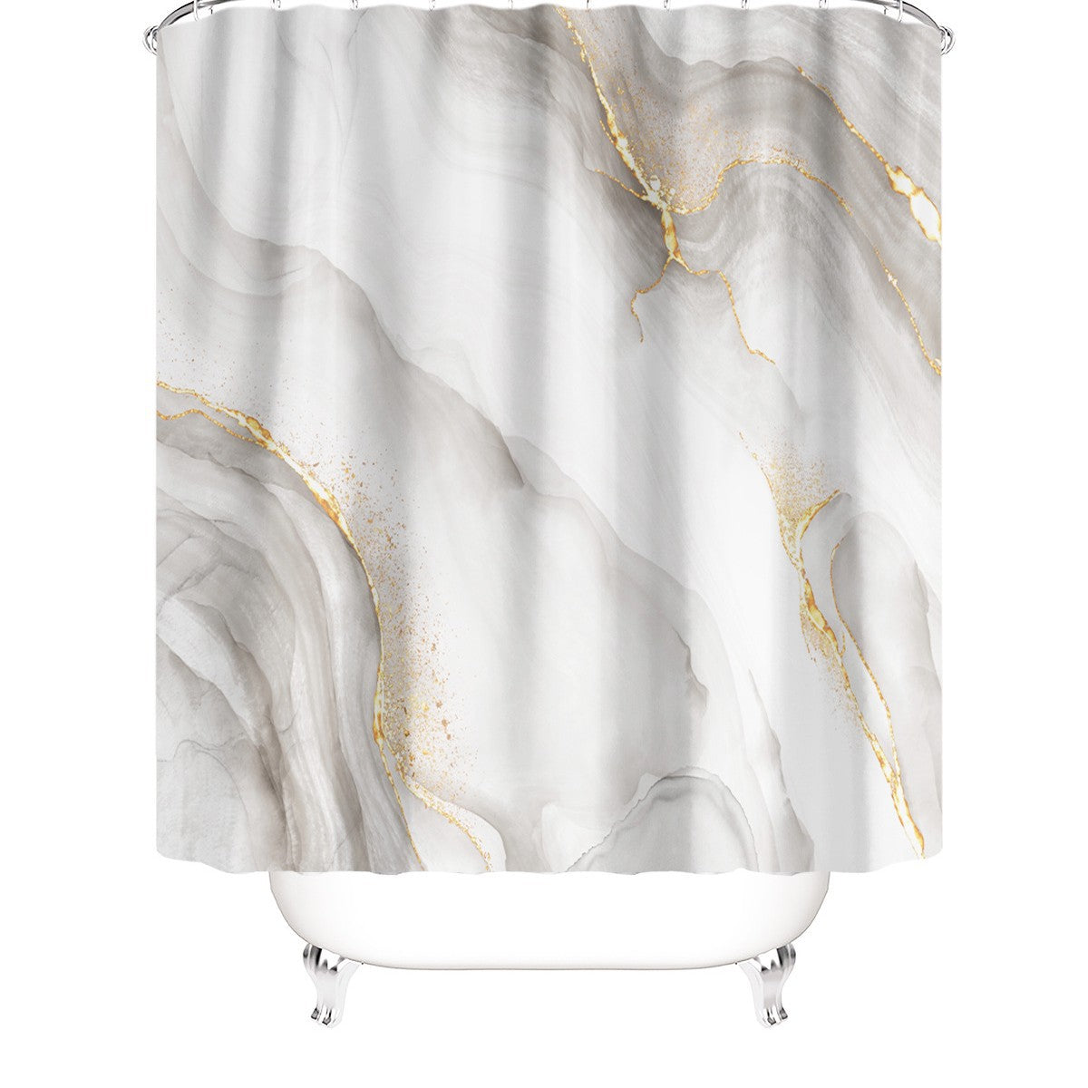 Marble Pattern Waterproof Shower Curtain