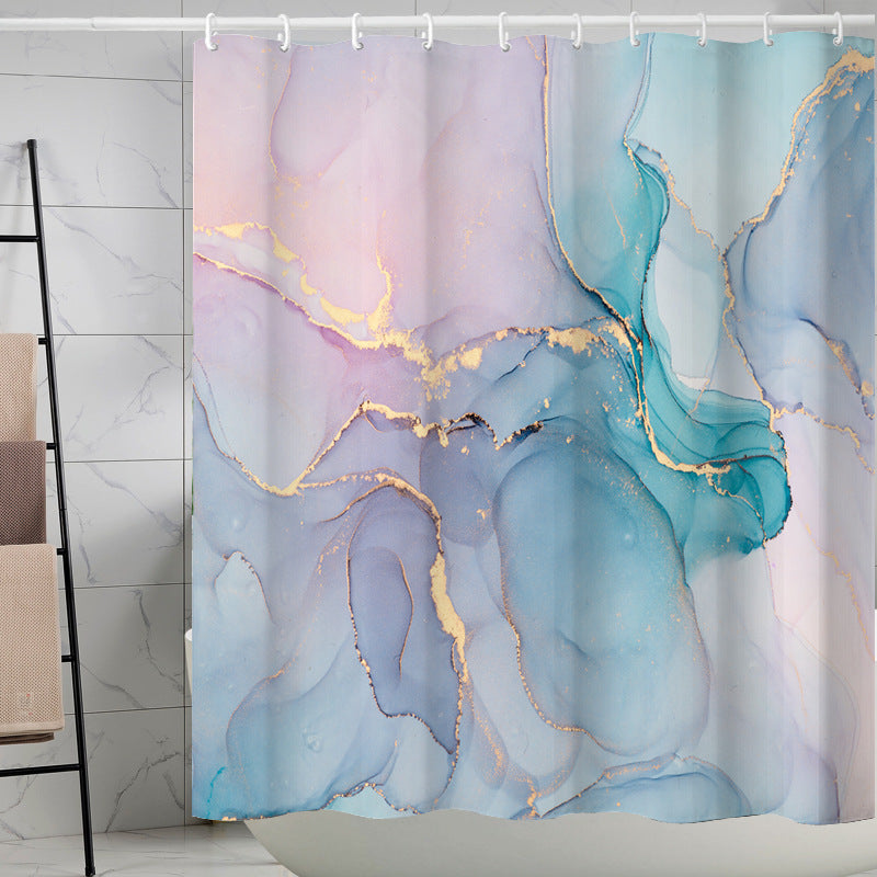 Marble Pattern Waterproof Shower Curtain