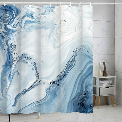 Marble Pattern Waterproof Shower Curtain
