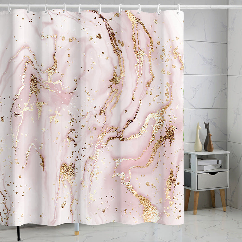 Marble Pattern Waterproof Shower Curtain
