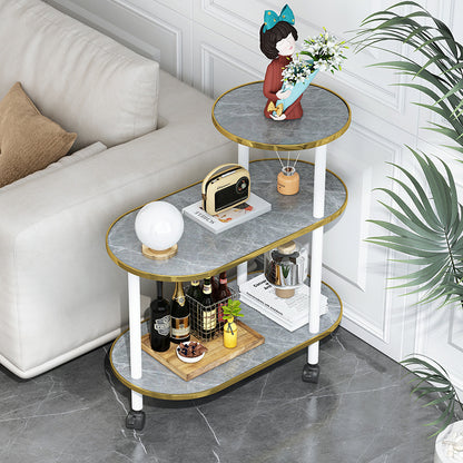 Marble-patterned small coffee table