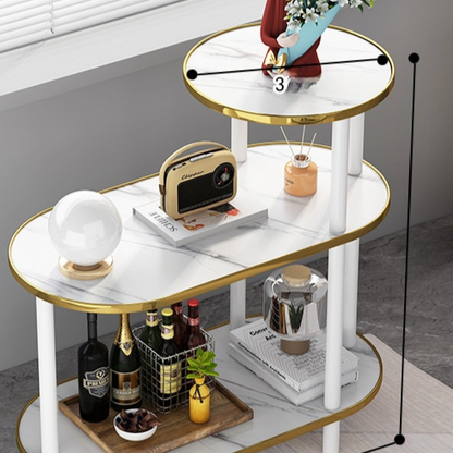Marble-patterned small coffee table