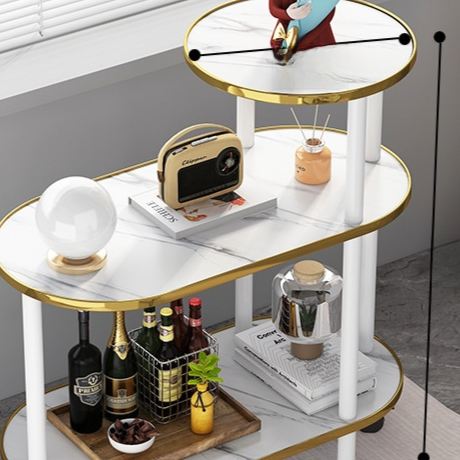 Marble-patterned small coffee table