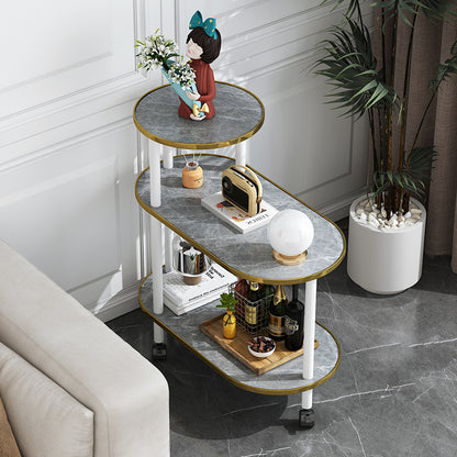 Marble-patterned small coffee table