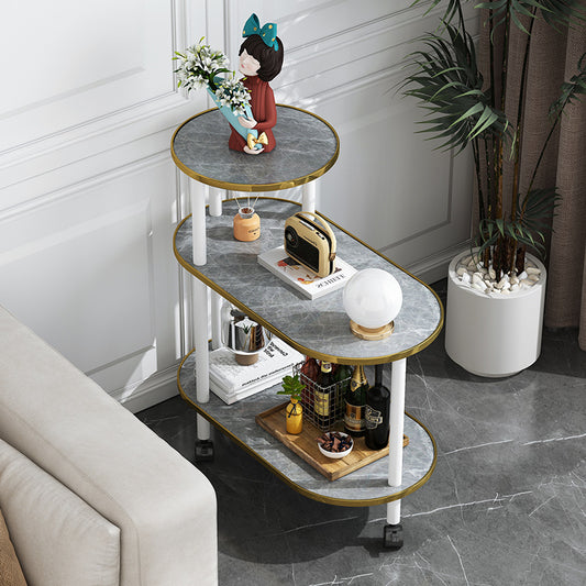 Marble-patterned small coffee table