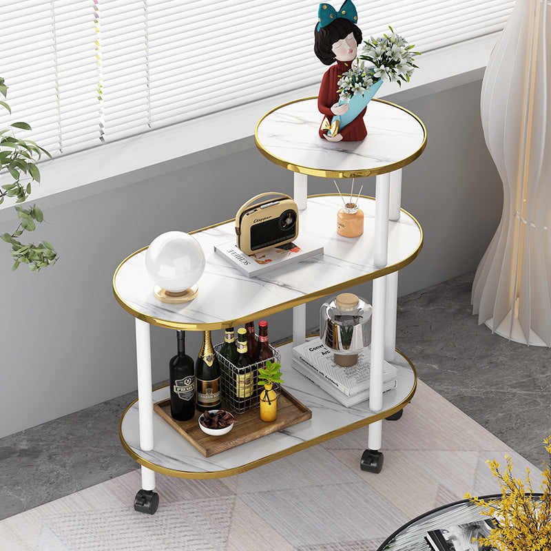 Marble-patterned small coffee table