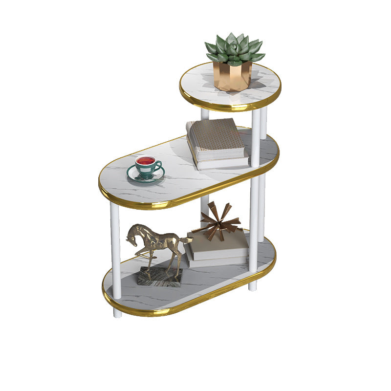 Marble-patterned small coffee table