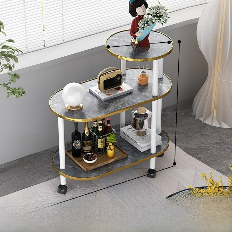 Marble-patterned small coffee table