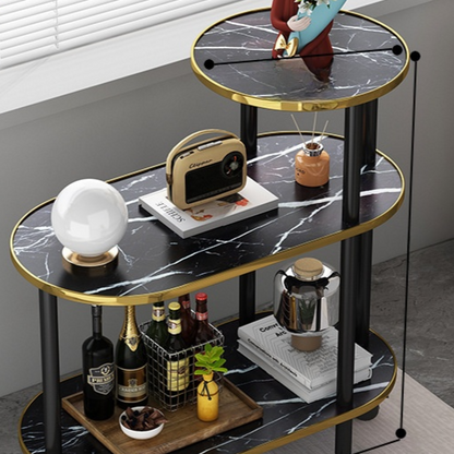 Marble-patterned small coffee table