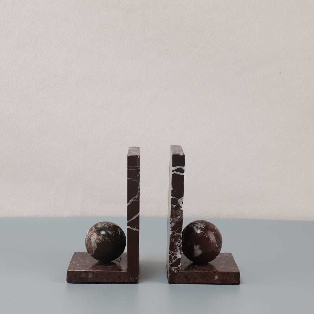 Marble spherical bookcase