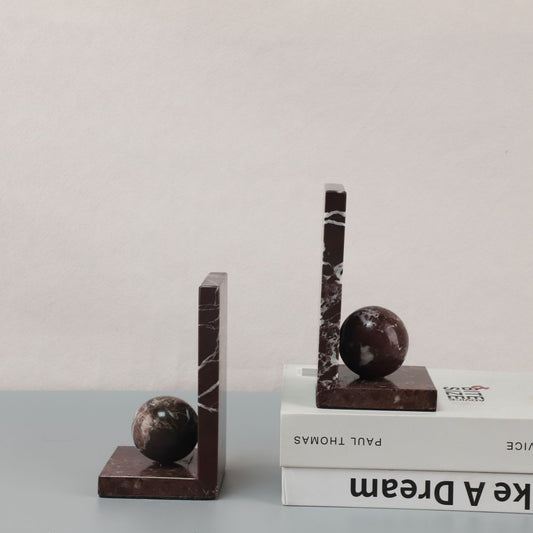 Marble spherical bookcase