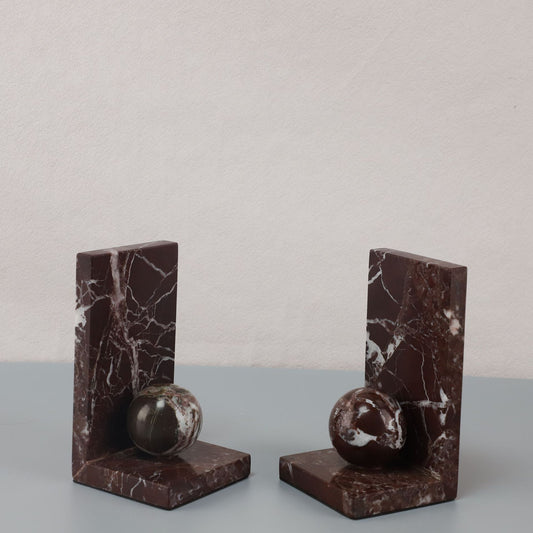 Marble spherical bookcase