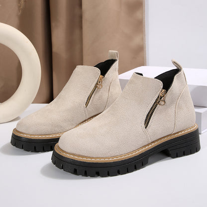 Martin boots with side zippers