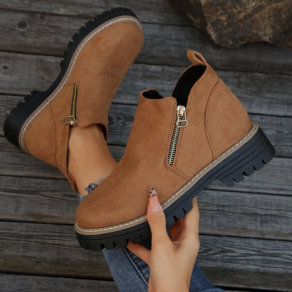 Martin boots with side zippers
