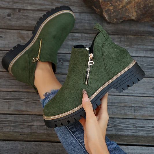 Martin boots with side zippers
