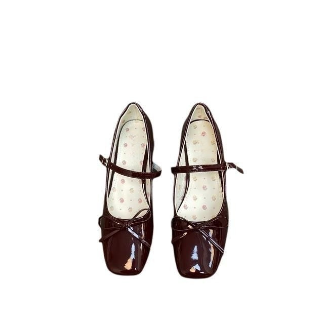 Mary Jane Women Shoes Medium Heel Leather Fashion