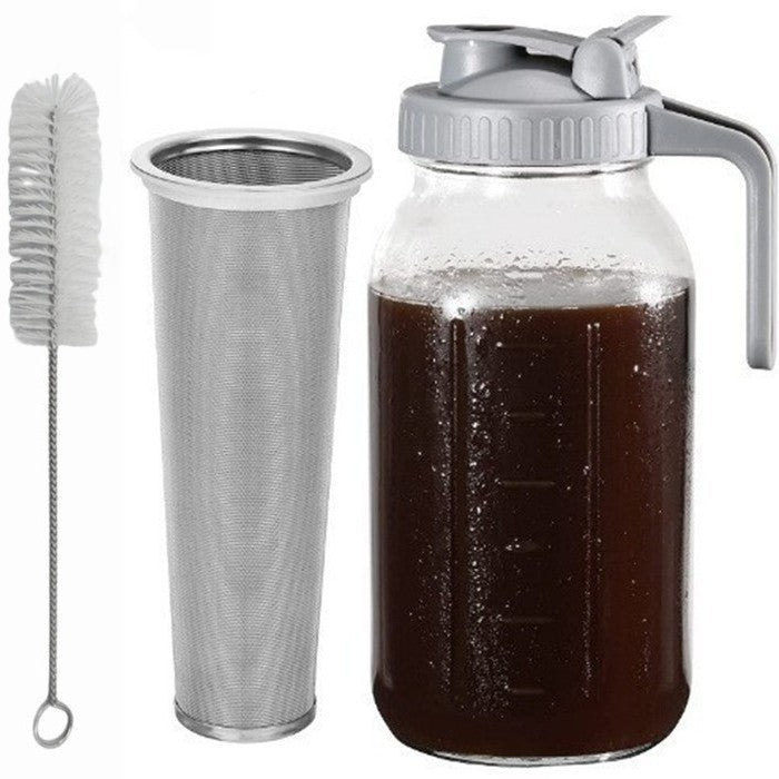 Mason Handle Glass Bottle with Filter