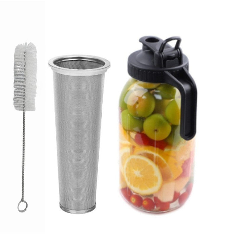 Mason Handle Glass Bottle with Filter