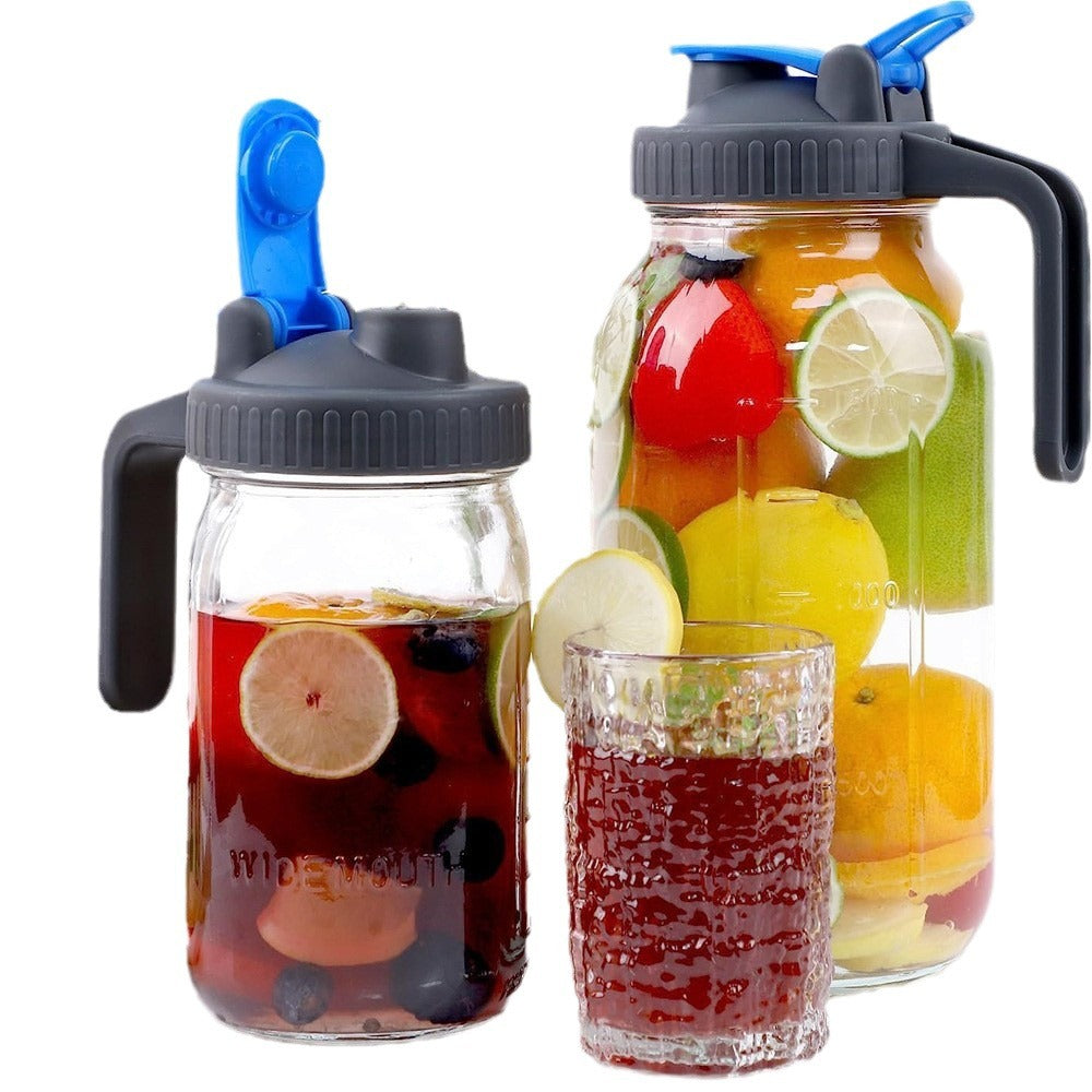 Mason Handle Glass Bottle with Filter