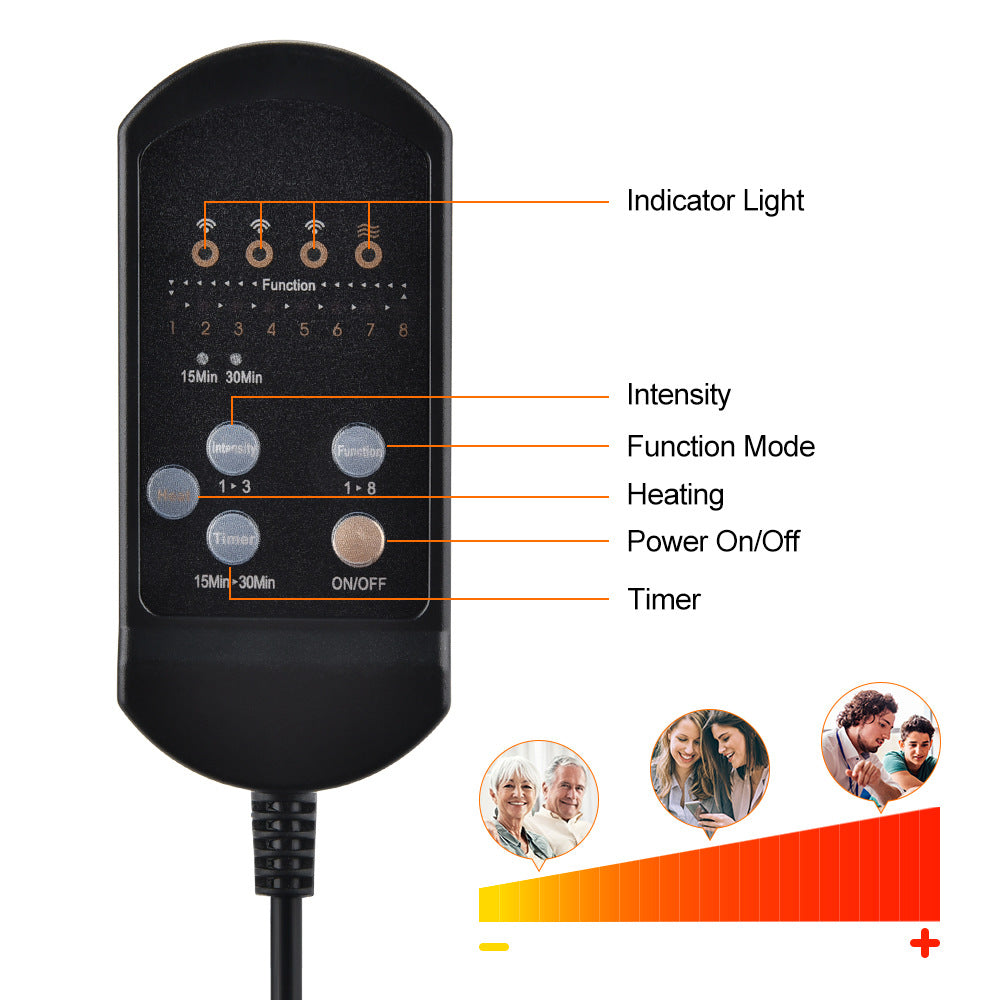 Massage heating seat cushion
